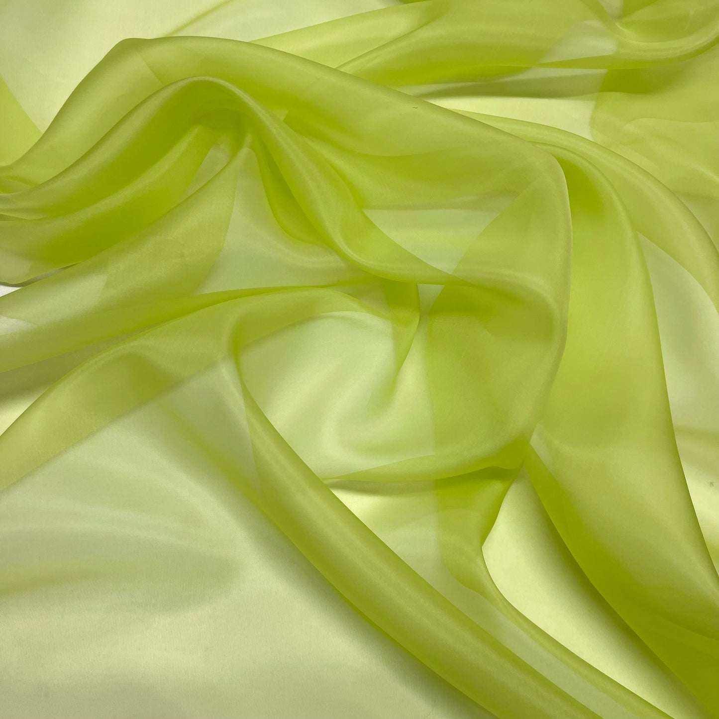 Organza di Seta – Verde Lime Chiaro