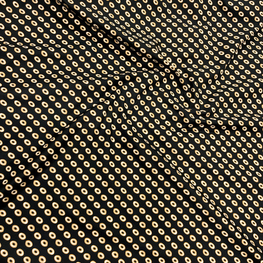 Popeline di cotone - Nero geometrica