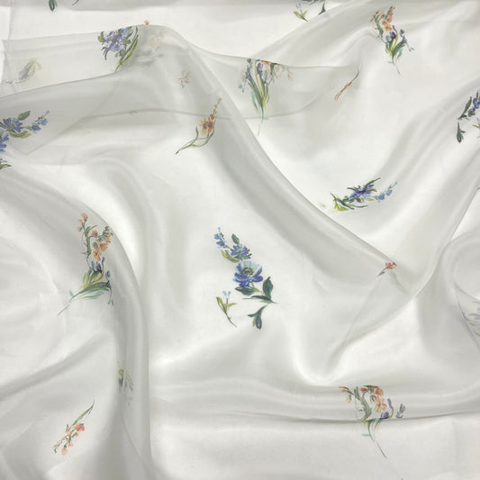 Organza di Seta - Micro Floreale