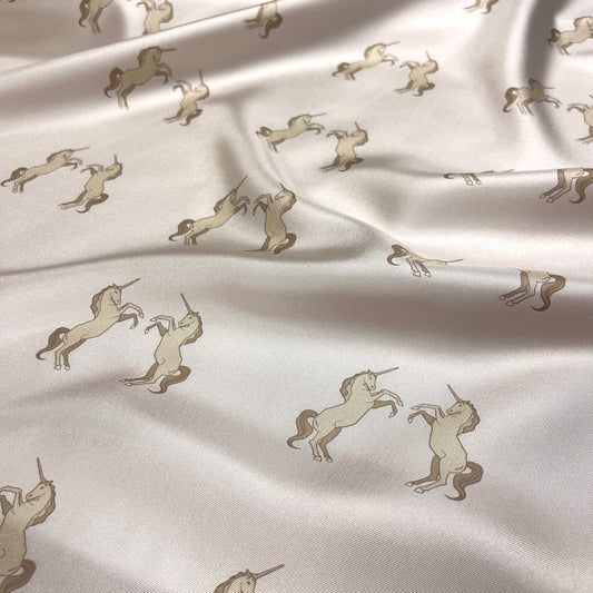 Twill di Seta Unicorni Avorio
