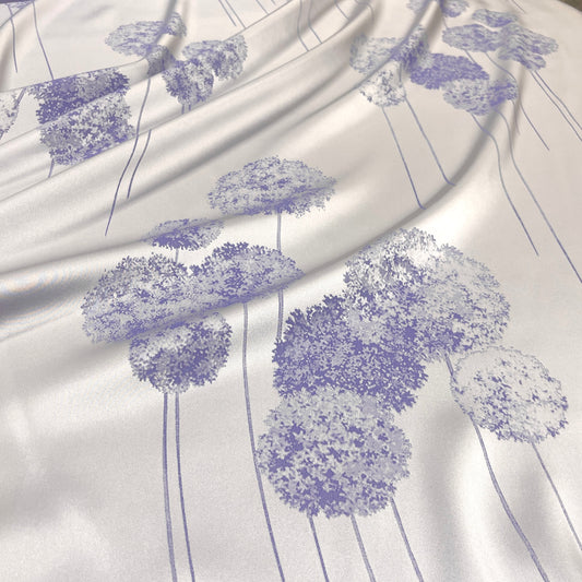 Viscosa Cady Jacquard- Fiori Lila