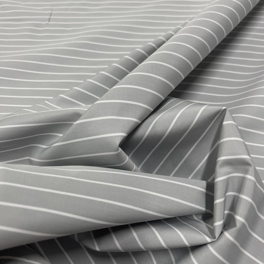 Cotone Popeline Riga Grigio