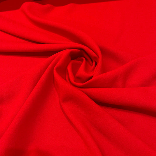 Crêpe de Chine di lana rosso - drappeggio