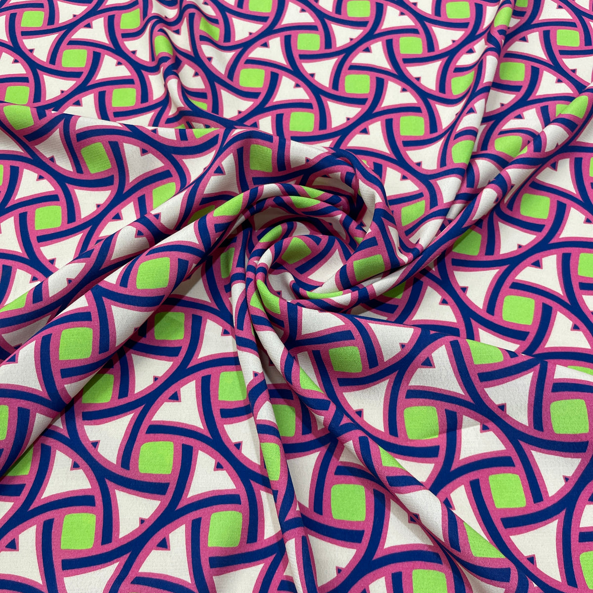 Viscosa Crêpe Stampata – Fantasia Geometrica