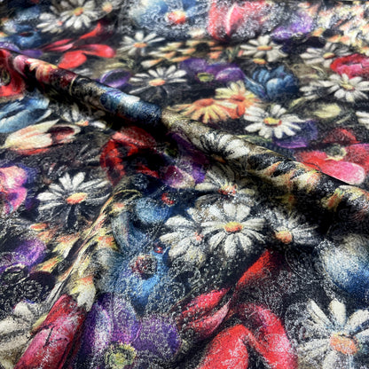 Multicolor Floral Jacquard Silk with Lurex Effect