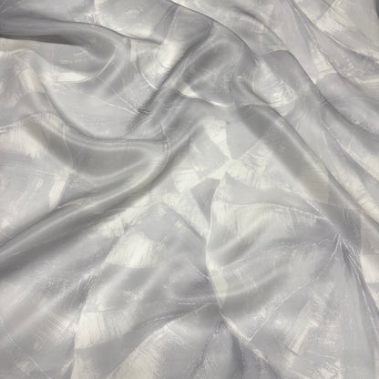Organza di Seta – Astratto Grigio