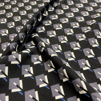 Satin di Viscosa - Fantasia Geometrica Art Déco