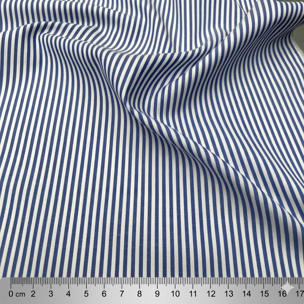 Cotone a Righe Blu 0.3