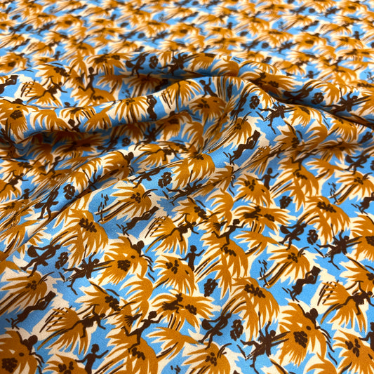 Seta Crepe de Chine Fantasia Tropicale – 1,60 × 1,40 m