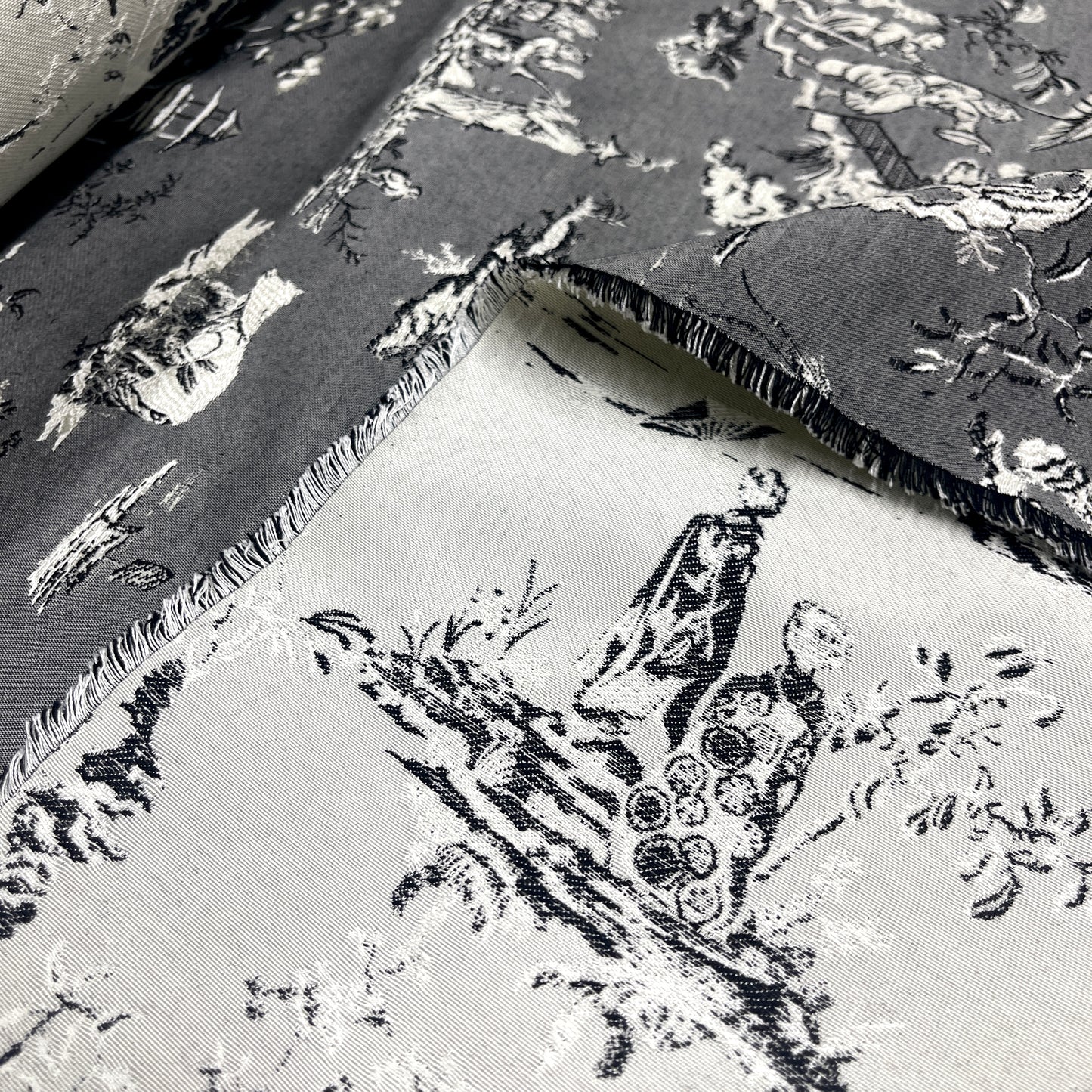 Jacquard Cotone - CD Toile de Jouy Grigio
