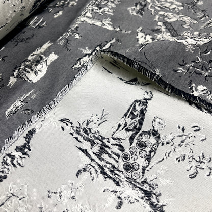 Jacquard Cotone - CD Toile de Jouy Grigio