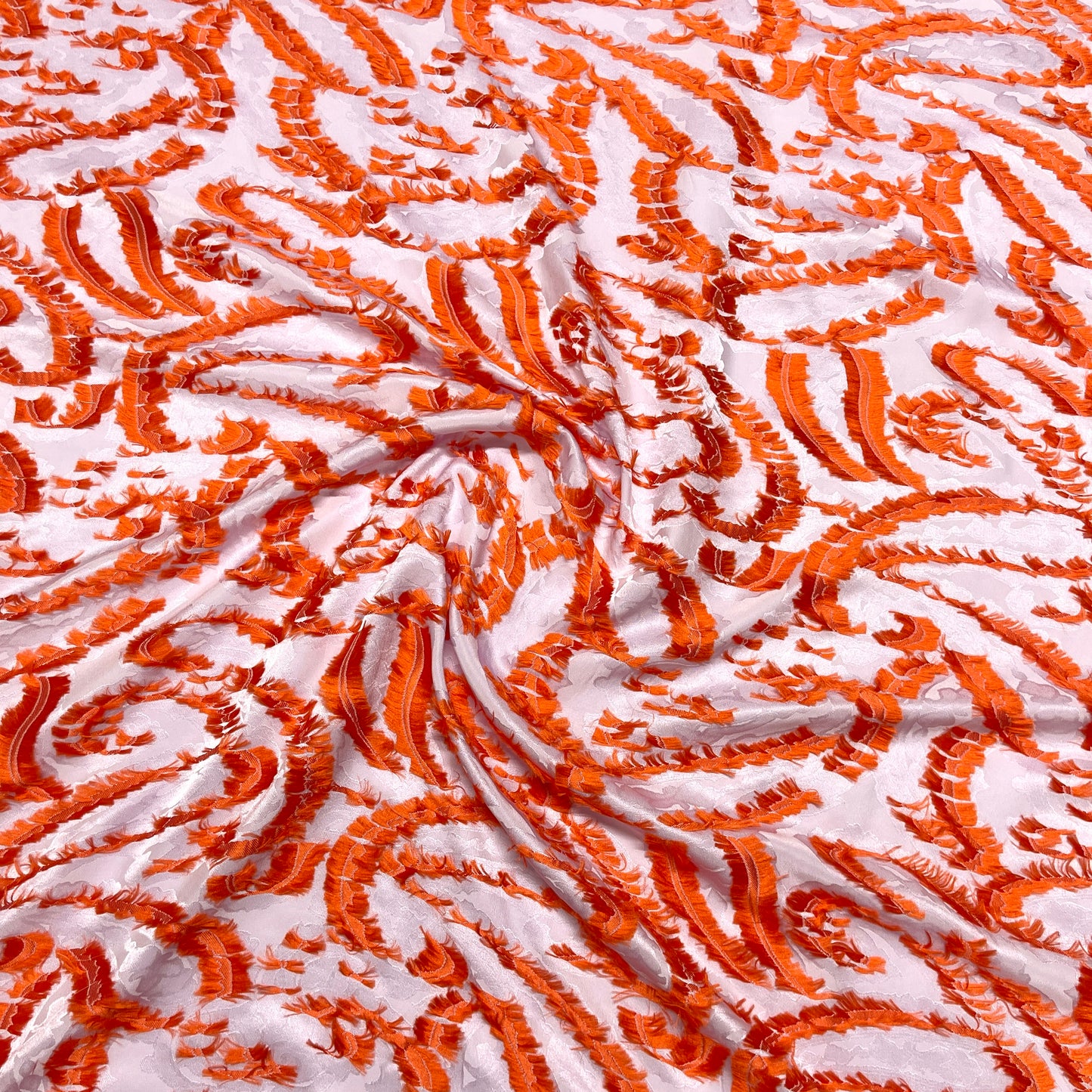 Jacquard Seta Viscosa -  Fil Coupé   Fondo Lilla Chiaro