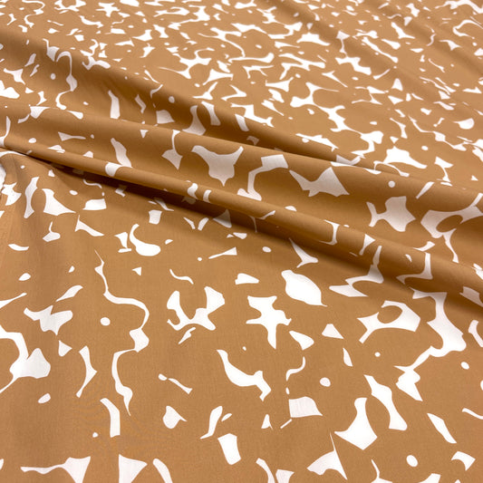 Popeline di cotone-Marrone Astratto