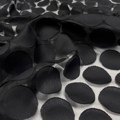 Jacquard Pois- Base Trasparente in Seta