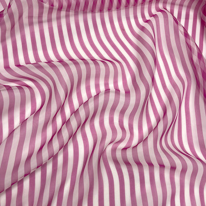 Silk Organza - Fuchsia Stripes