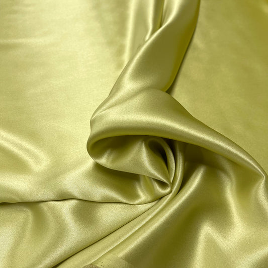 Pistachio Green Silk Satin