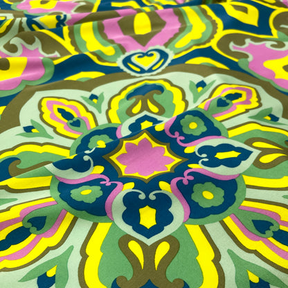 Viscosa Satin- Medaglione Multicolor