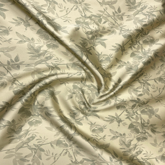 Jacquard floreale satinato – Giallo botanico