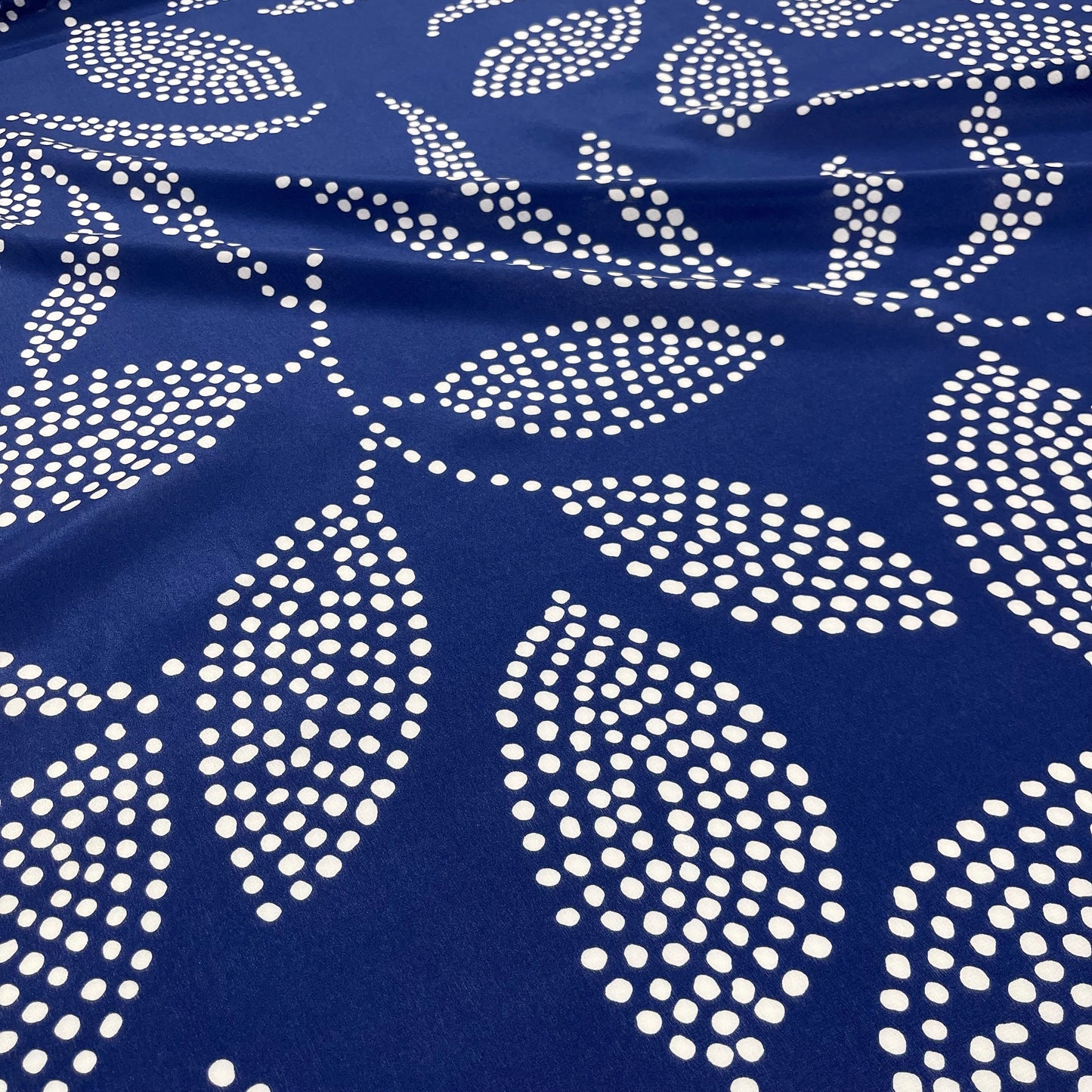 Seta Crepe Fantasia Blu