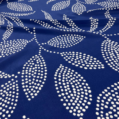 Seta Crepe Fantasia Blu