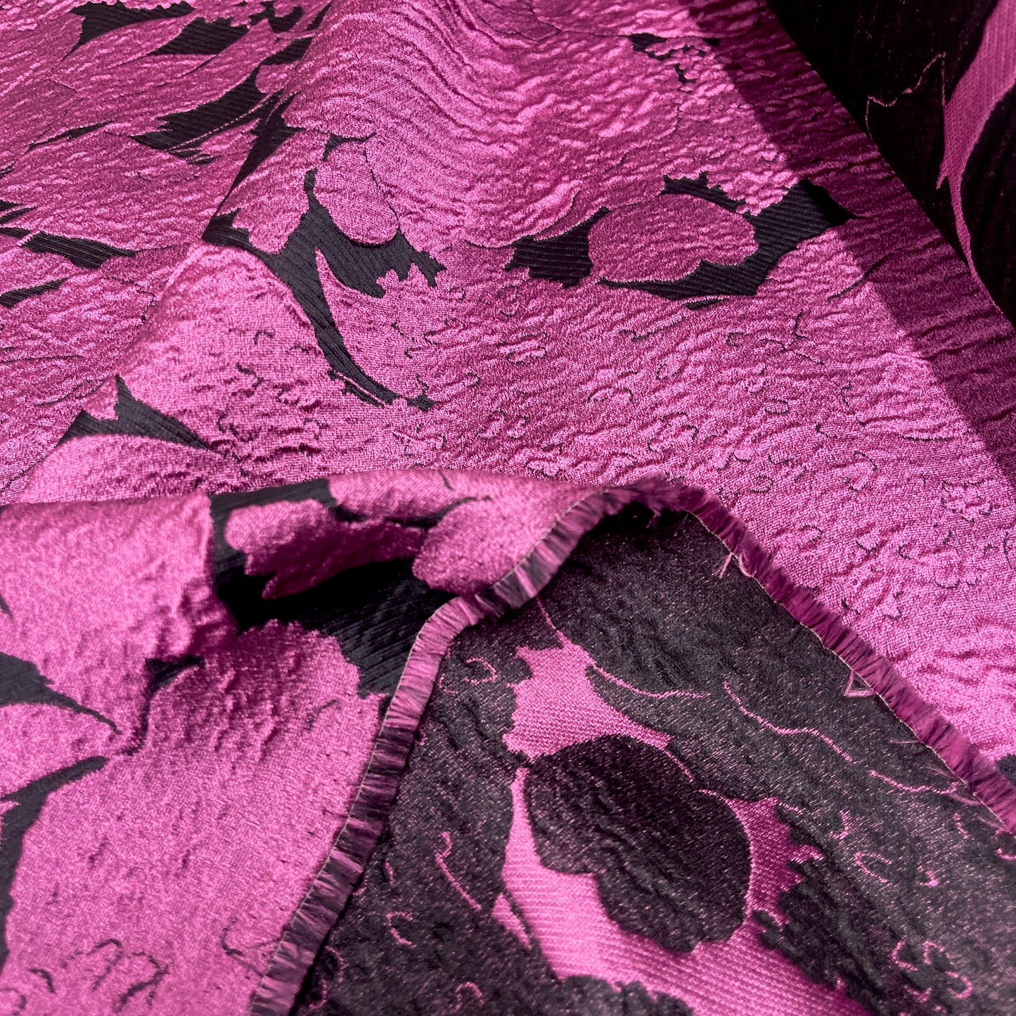 Floral Jacquard – Fuchsia and Black Floral