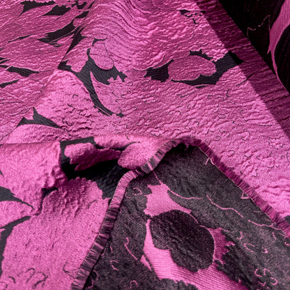 Floral Jacquard – Fuchsia and Black Floral