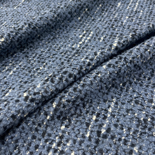 Alpaca Bouclé Wool – Blue Mélange