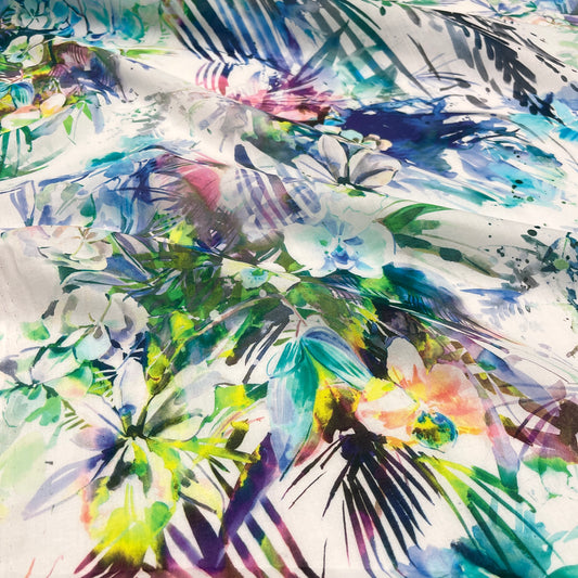 Cotone Fantasia Tropicale Acquerello 2