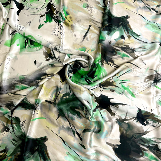 Abstract Fantasy Silk Satin – 2.10 × 1.40 m