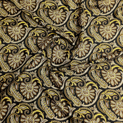 Twill di Seta Fantasia Paisley Oro – 4,60 × 1,40 m