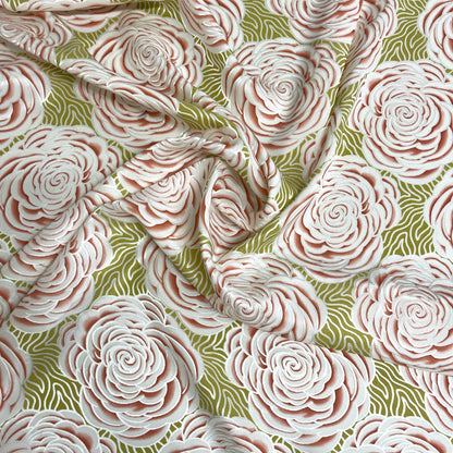 Seta Jacquard Floreale Rosa Cipria – 2,00 × 1,40 m