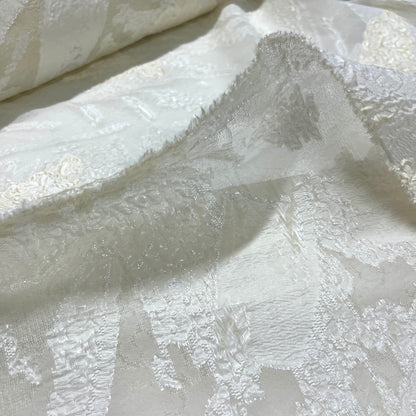 Silk Floral Fil Coupé Ivory