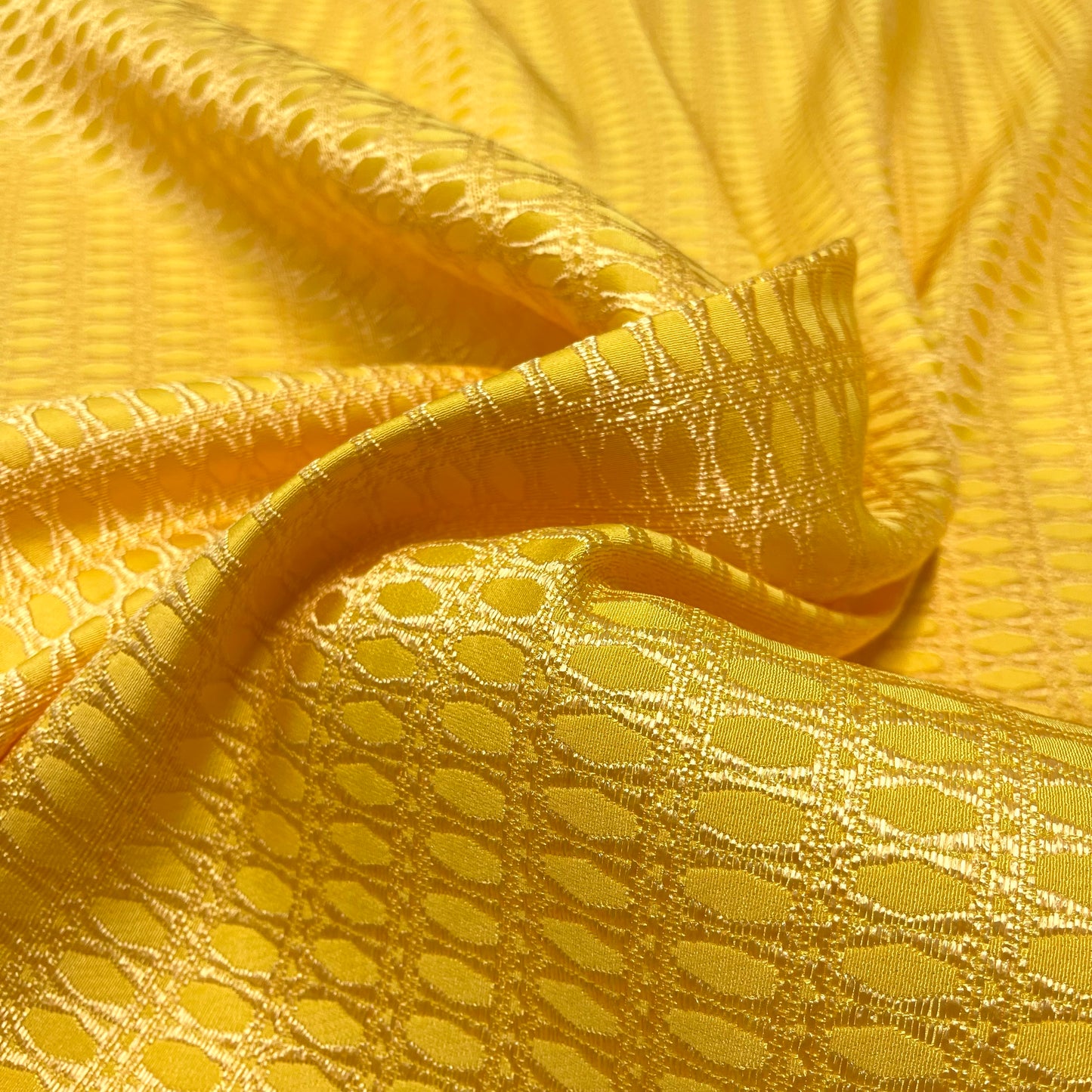 Jacquard Yellow Geo Pattern