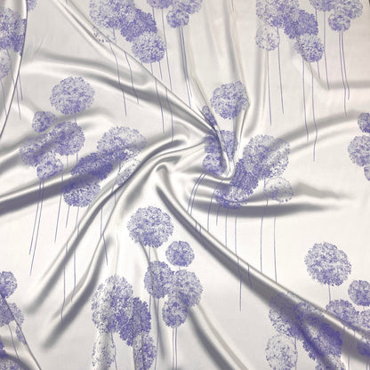 Viscose Cady Jacquard - Lilac Flowers