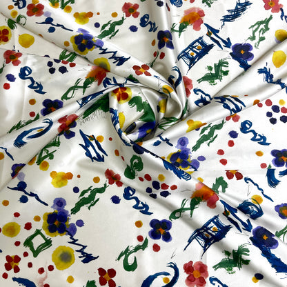Raso di Seta Elasticizzato Artistica Multicolor – 1,80 × 1,40 m