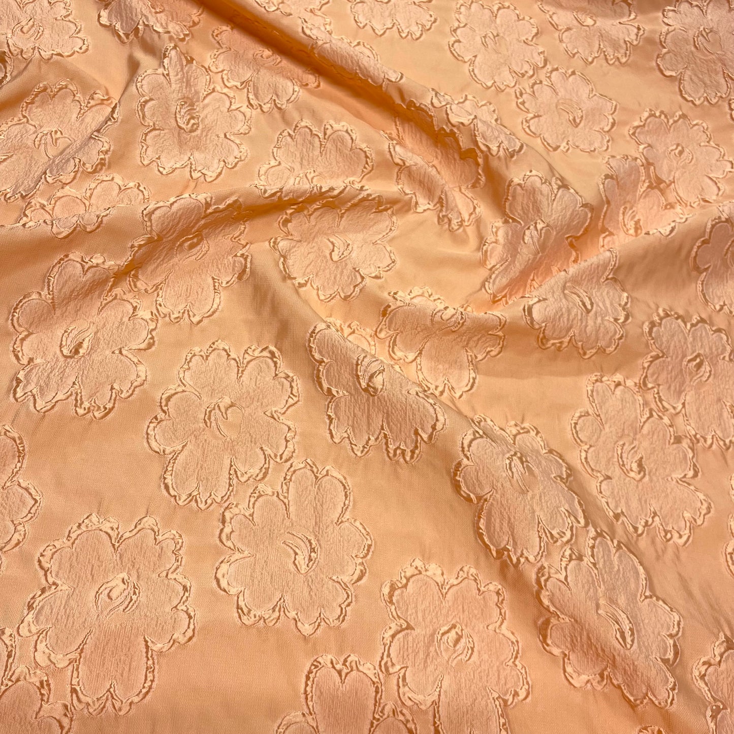 Jacquard Silk Peach Flower