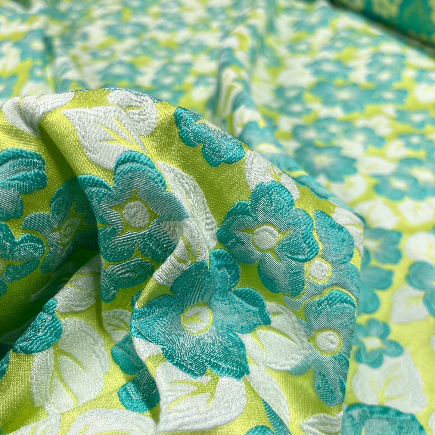 Floral Jacquard – Lime Green