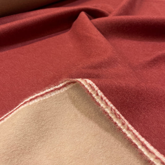 Reversible Alpaca - Double-Sided Bordeaux and Beige