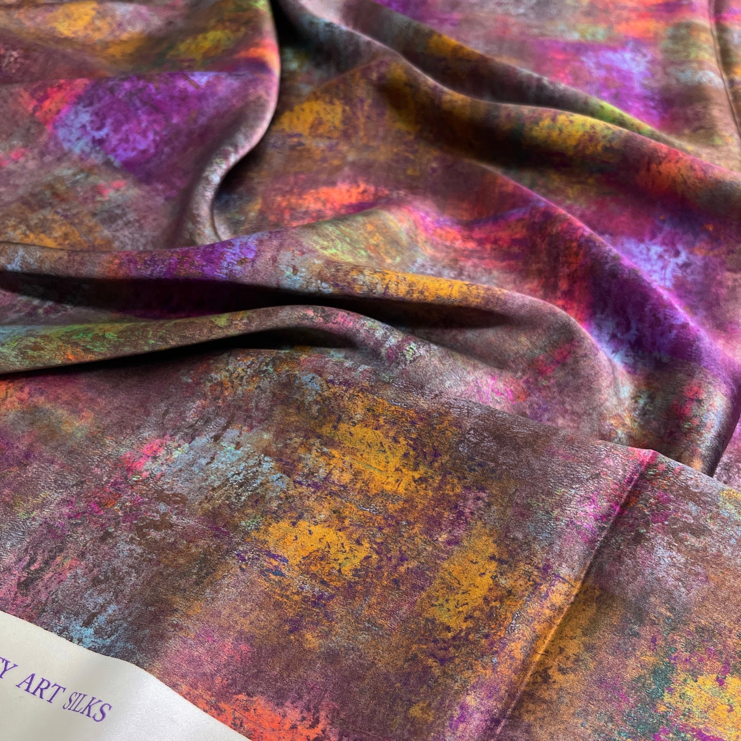 Raso di Seta Liberty Astratto Multicolor – 2,50 × 1,40 m