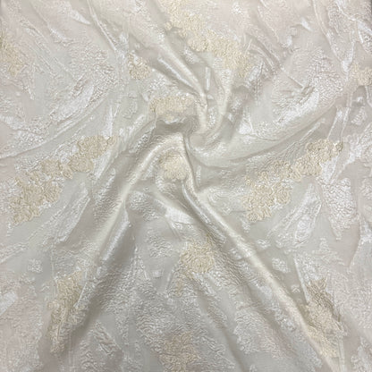 Silk Floral Fil Coupé Ivory