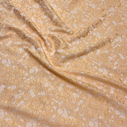 Lace-effect floral jacquard – Peach tone