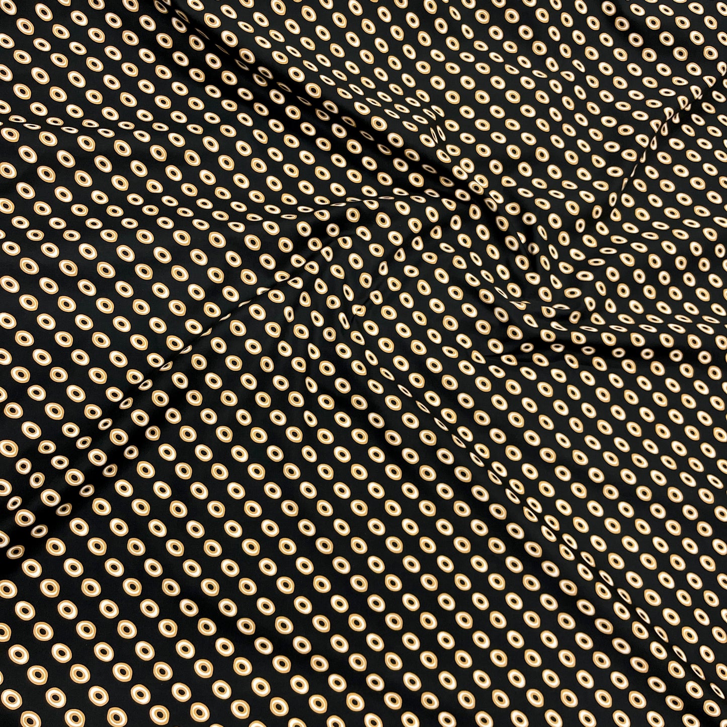 Popeline di cotone - Nero geometrica