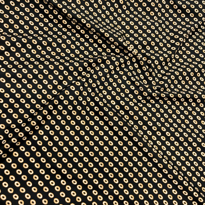Popeline di cotone - Nero geometrica