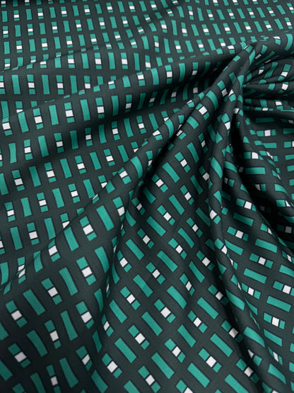 Elegant geometric poplin of cotton