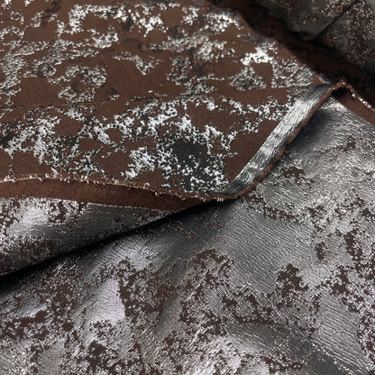 Floral jacquard – Laminated brown