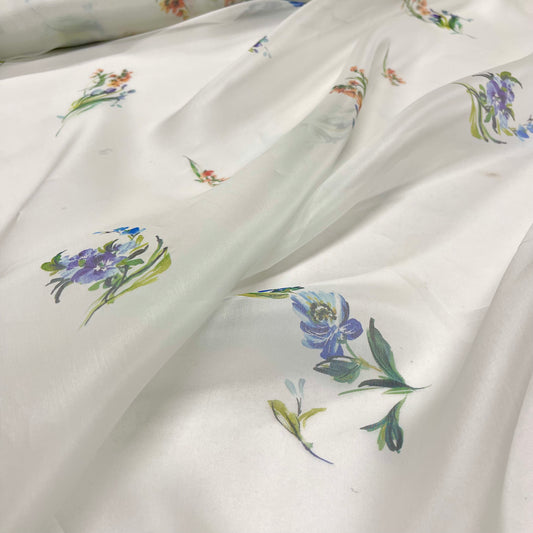 Organza di Seta - Micro Floreale