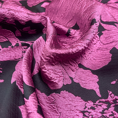 Floral Jacquard – Fuchsia and Black Floral