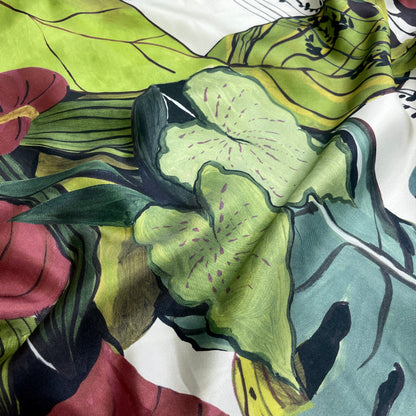 Twill di Seta Fantasia Tropicale