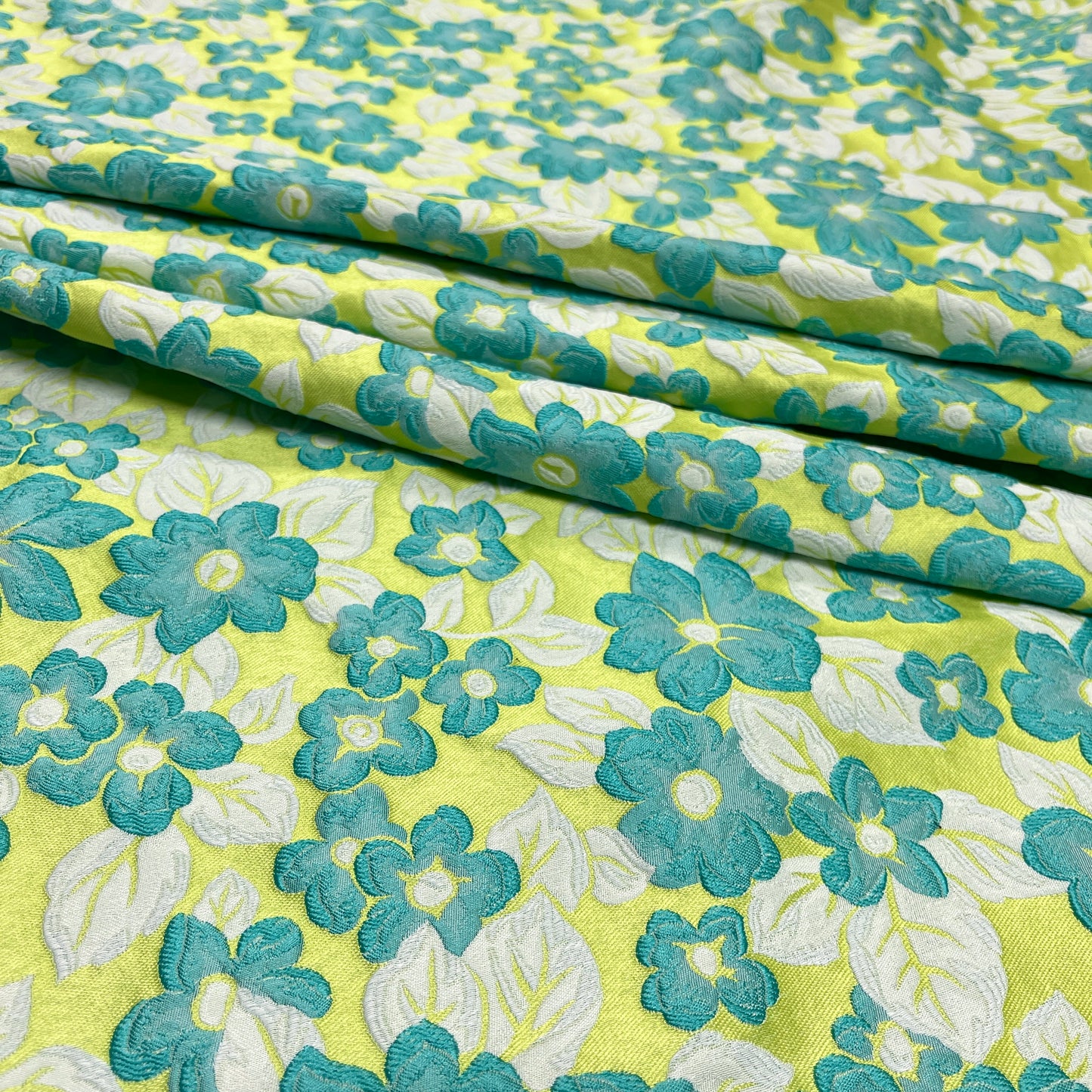 Floral Jacquard – Lime Green