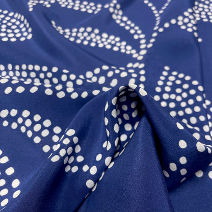 Seta Crepe Fantasia Blu